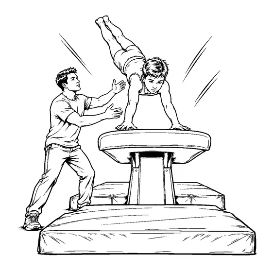 Comic-style illustration from Big Debate: Gymnastics
